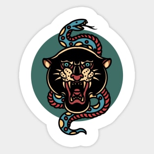 panther and snake tattoo Sticker